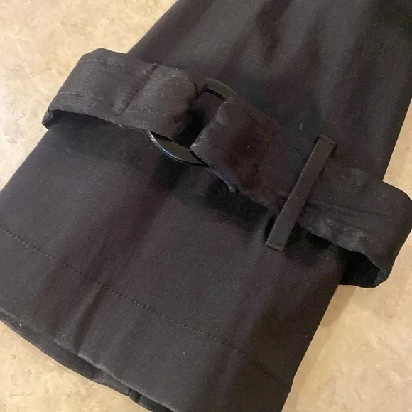 Joseph Ribkoff Black Bubble Hem Trench Coat - size 10 - Picture 7 of 7